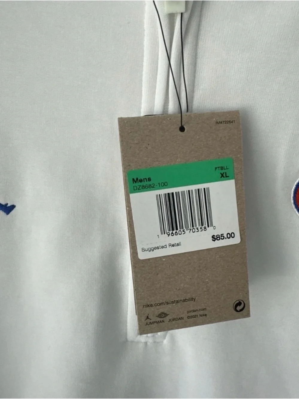 Jordan x Florida Gators White Long Sleeve 1/4 zip top